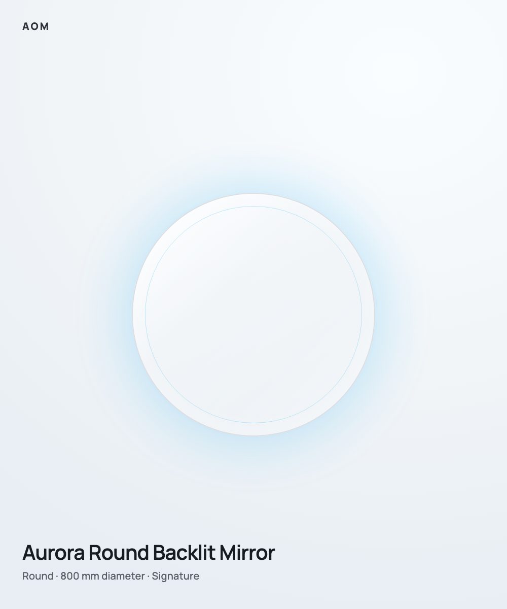 Aurora Round Backlit Mirror